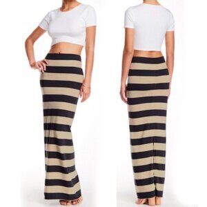 Free People Rugby Stripe Column Maxi Skirt Size XS